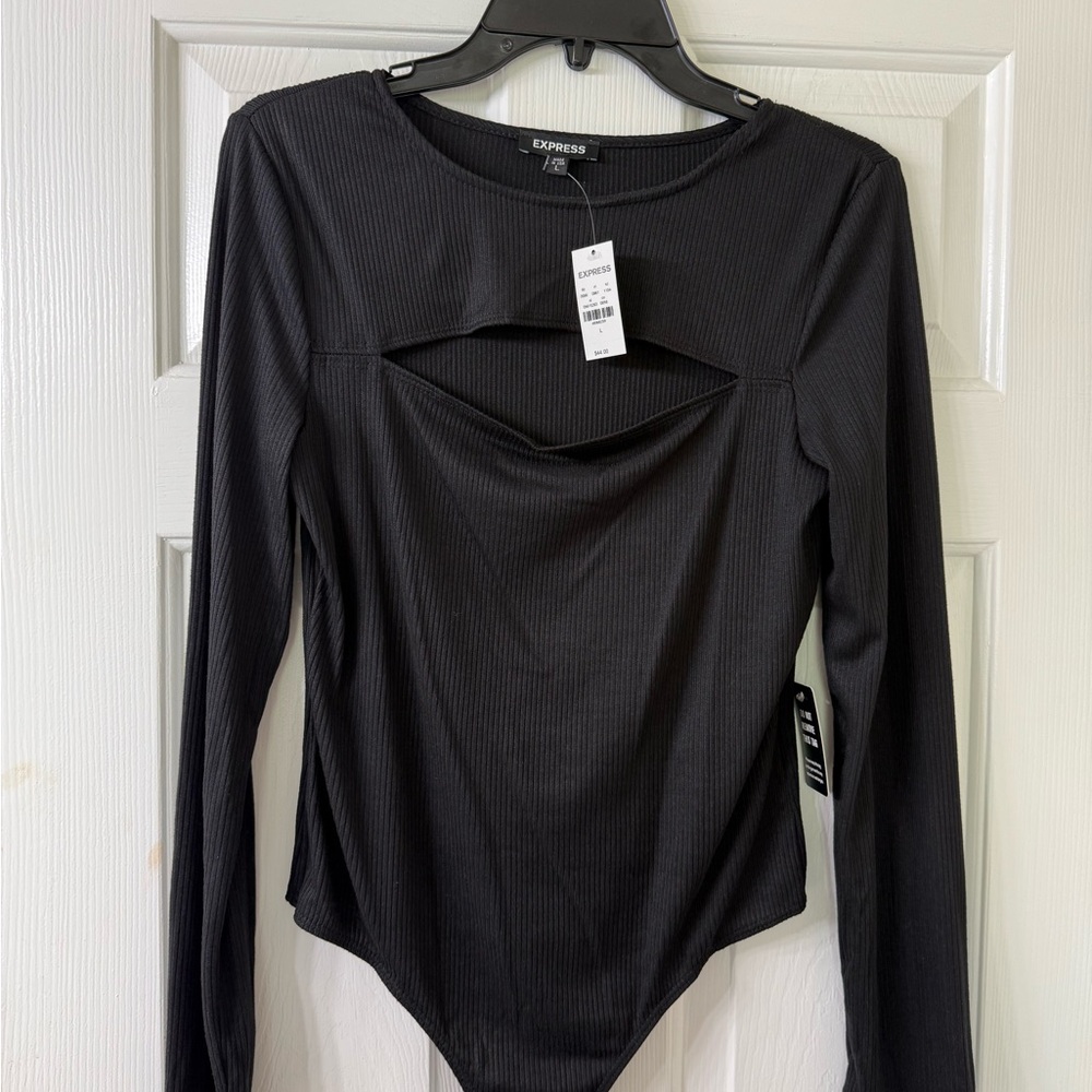 Express Black Cutout Bodysuit
